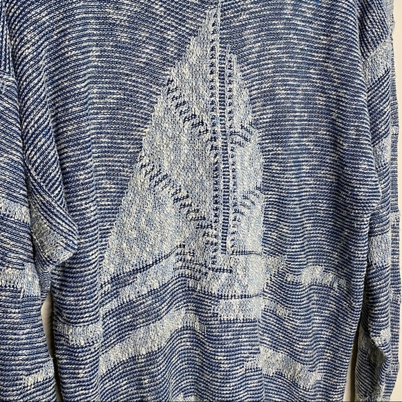 Vintage Mondo Sweater Hidden Sailboat Blue White - Picture 4 of 7